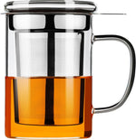 PARACITY tea mug with infuser and lid front view