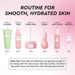 Glow Recipe 5 gentle acids toner pads open jar showcasing pre-soaked sheets