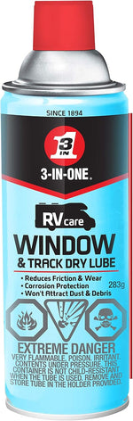 3-IN-ONE RV Care Window And Track Dry Lube 10 Ounce front view
