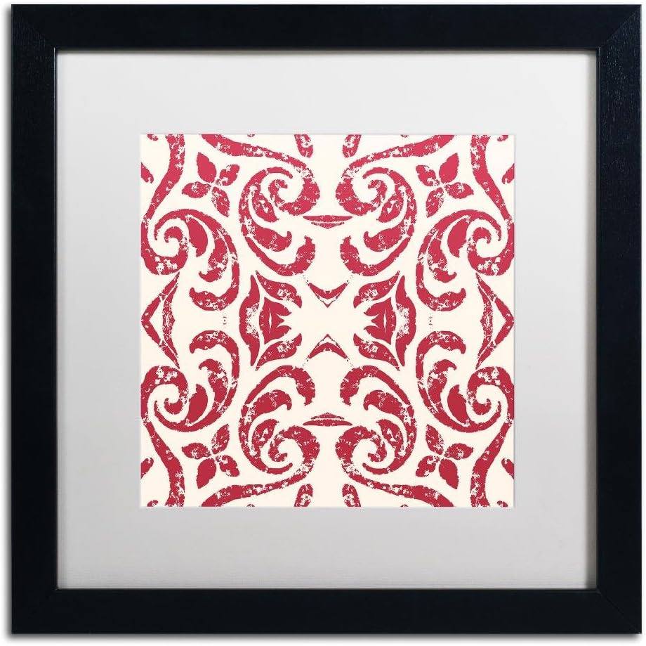 Trademark Fine Art Damask Red branded packaging display