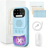 Eivitrevy wireless bedwetting alarm blue receiver and sensor for potty training.