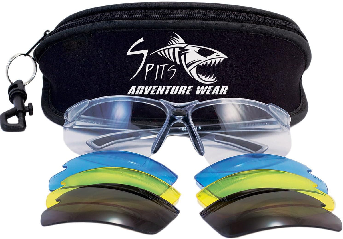 Spits Eyewear Thresher safety glasses front view with interchangeable lens kit
