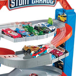 Hot Wheels stunt garage car storage capacity