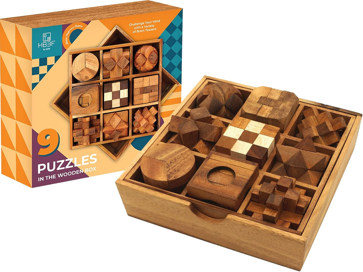 BSIRI 25 in 1 Wooden Brain Teaser Puzzles for Adults and Teens Interlocking 3D Mini Wood Mind Games Hand and Mind Puzzle Teasers Assembly & Disentanglement Set Toys Coffee Table Games Gift - Image 13