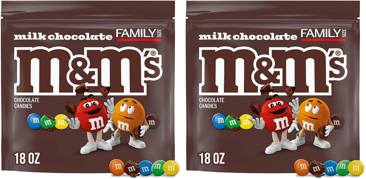 M&M'S Milk Chocolate Candy, Family Size, 18 oz Resealable Bulk Candy Bag - Image 10