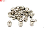Detailed shot of threaded ends and hydraulic heads