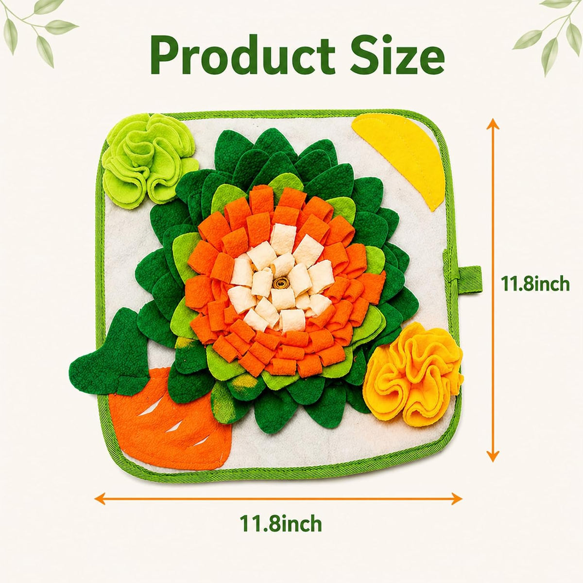 Close up view of Générique small animal treat dispenser polar fleece flower pockets
