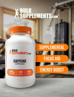 Premium clean caffeine supplement capsules for office study focus