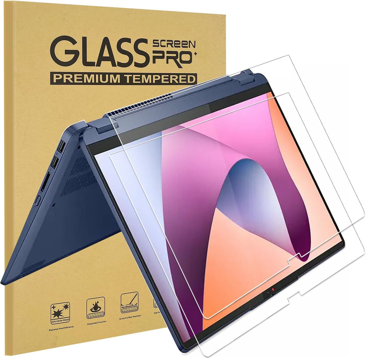 Keanboll Lenovo IdeaPad Flex 5 tempered glass screen protector front view