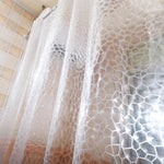 AooHome clear EVA shower curtain 3D pattern close up