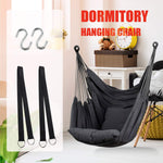 Hommtina cotton weave hammock chair in patio setting