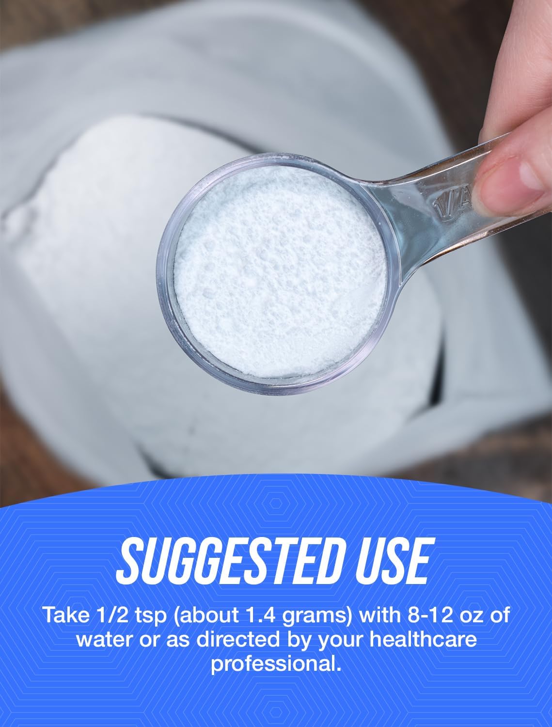 Authentic BulkSupplements Magnesium Gluconate 1 Kilogram packaging detail showing clean formula manufacturing.