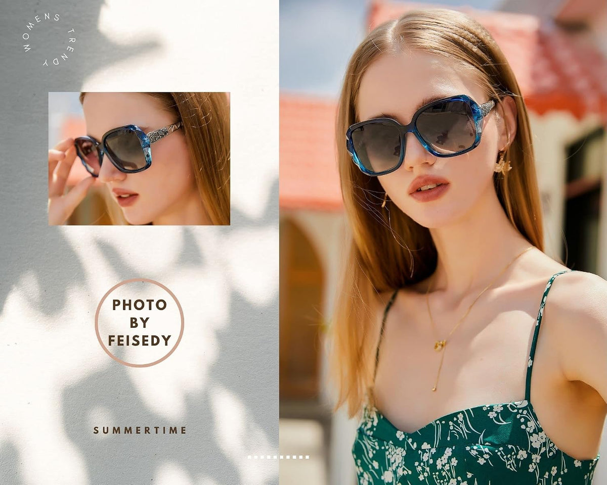 FEISEDY B2289 sunglasses rhinestone side profile