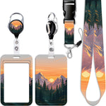 Cool Black ID Badge Holder Lanyard & Retractable Badge Holder Reel Cute Key Lanyard for Women Men Girls Teens Kids for ID Badges Keys(Goth Moon Sun) - Image 13