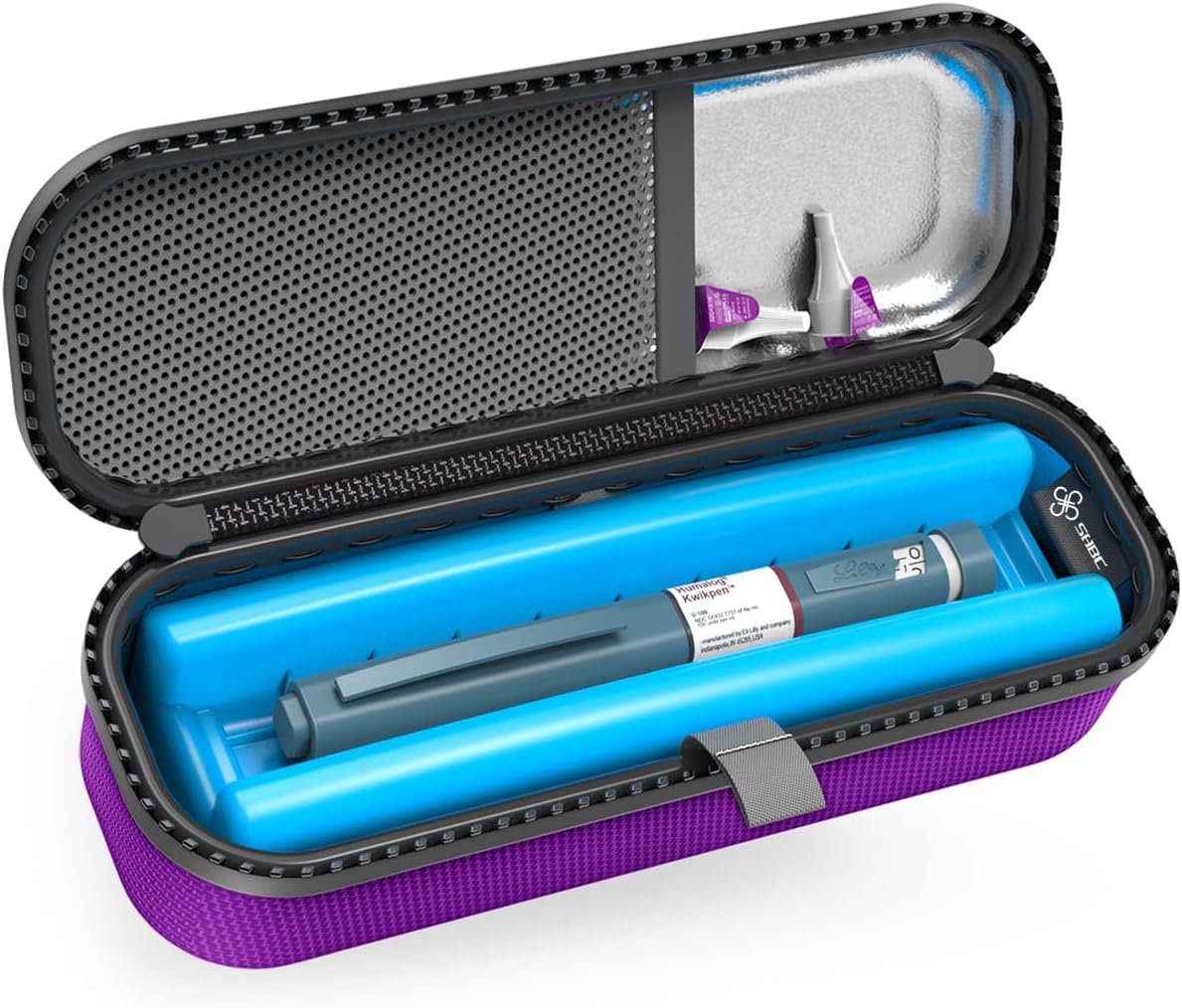 SHBC insulin pen travel case packed in luggage