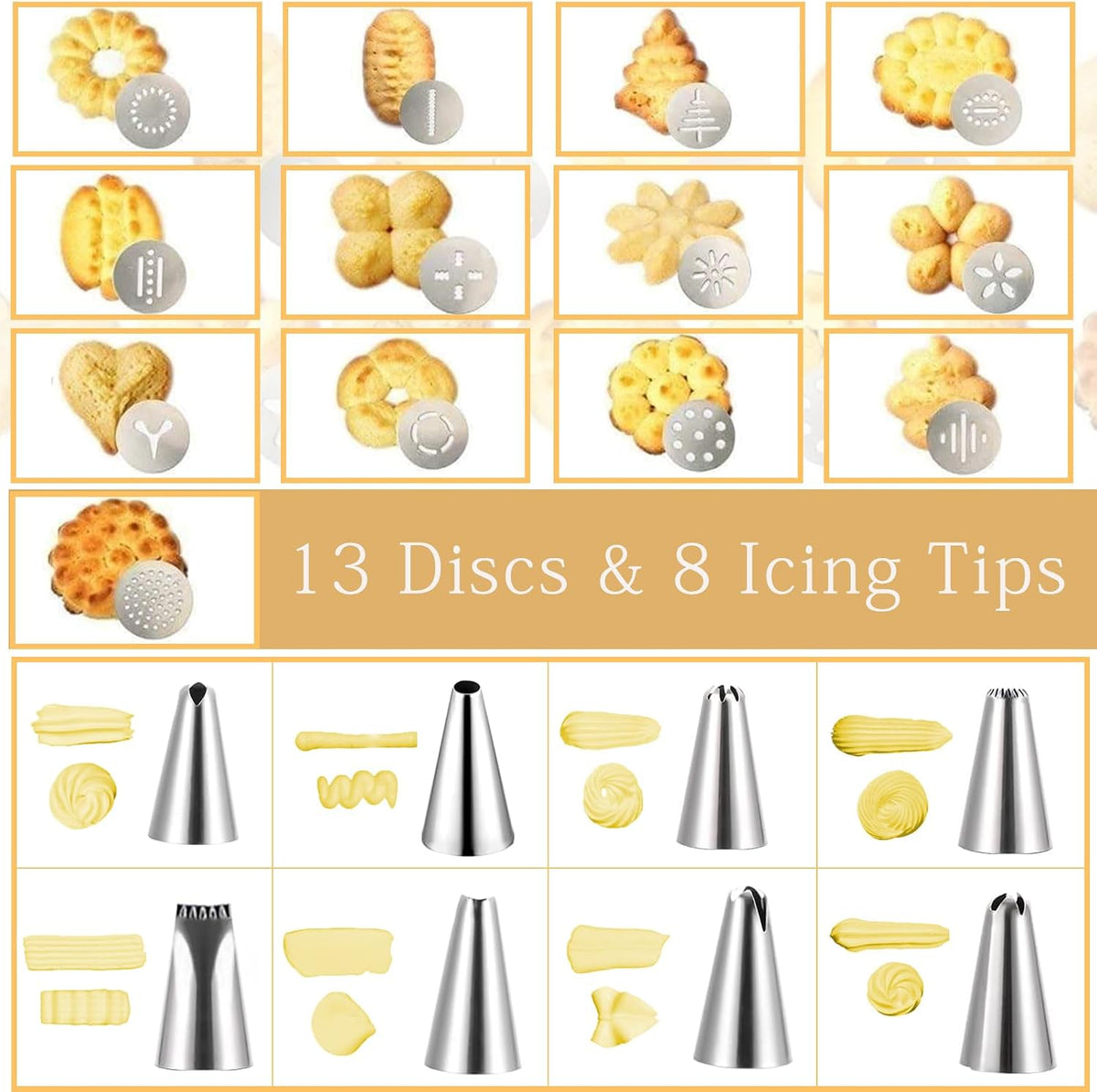 Stainless steel barrel and components of spritz cookie maker
