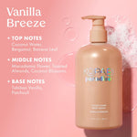 Kopari body wash back label with ingredients and instructions