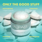 Kopari coconut melt application for body hair and face routine