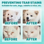 Hypoallergenic pet eye wipes infused with coconut oil and aloe vera