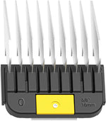 Side view showing the durable metal build of the professional clipper comb.