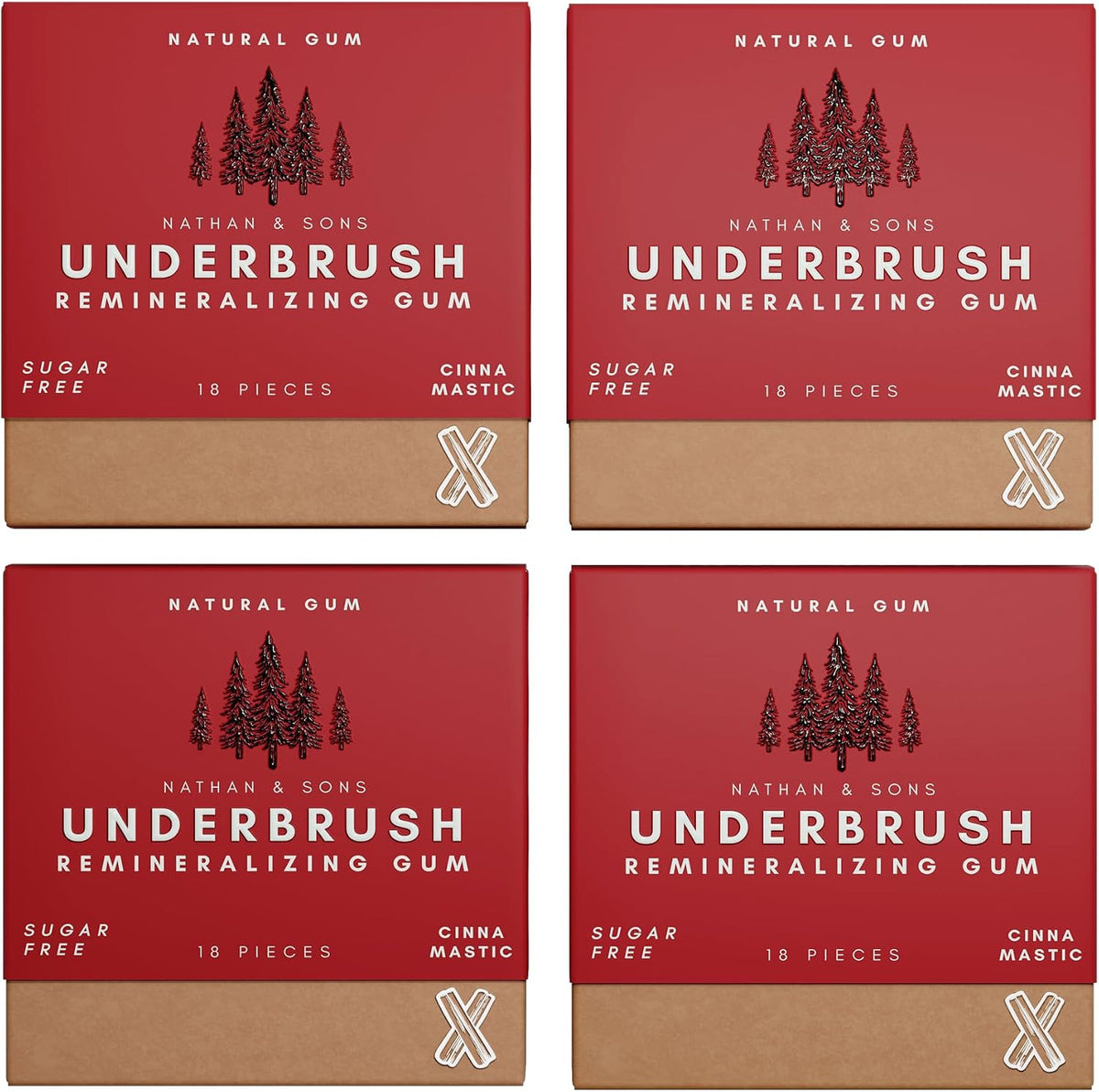 Underbrush Mastic Mint Remineralizing Natural Gum, Sugar Free Xylitol Gum with Hydroxyapatite, Supports Fresh Breath and Oral Health, Tree Sap Base, Gluten Free, No Sucralose or Aspartame, 4 Pack - Image 12