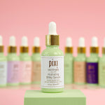 Back label of Pixi skintreats hydrating serum with full ingredients
