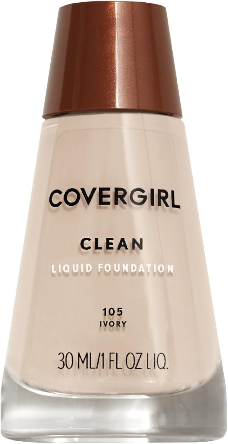 Covergirl Clean Makeup Foundation Ivory 105 front view bottle