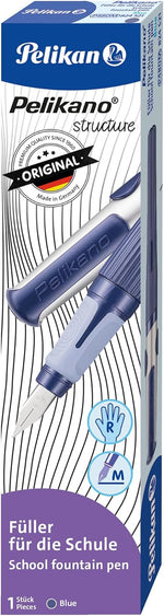 Pelikan fountain pen packaged with royal blue cartridge