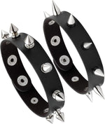 MILAKOO 2-pack punk rivet wristband set layout