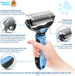Close up of Genpepado stainless steel pet grooming teeth