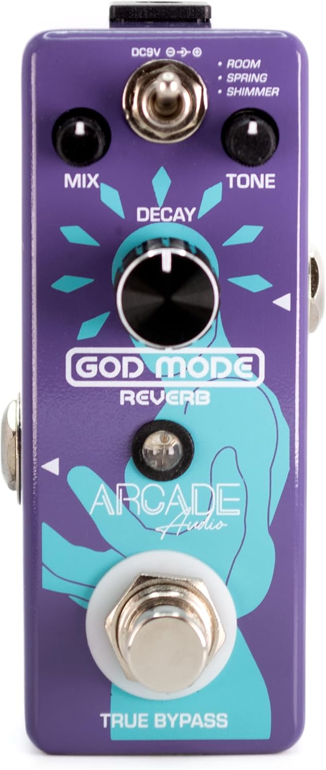 Arcade Audio God Mode Reverb pedal front view guitar effect