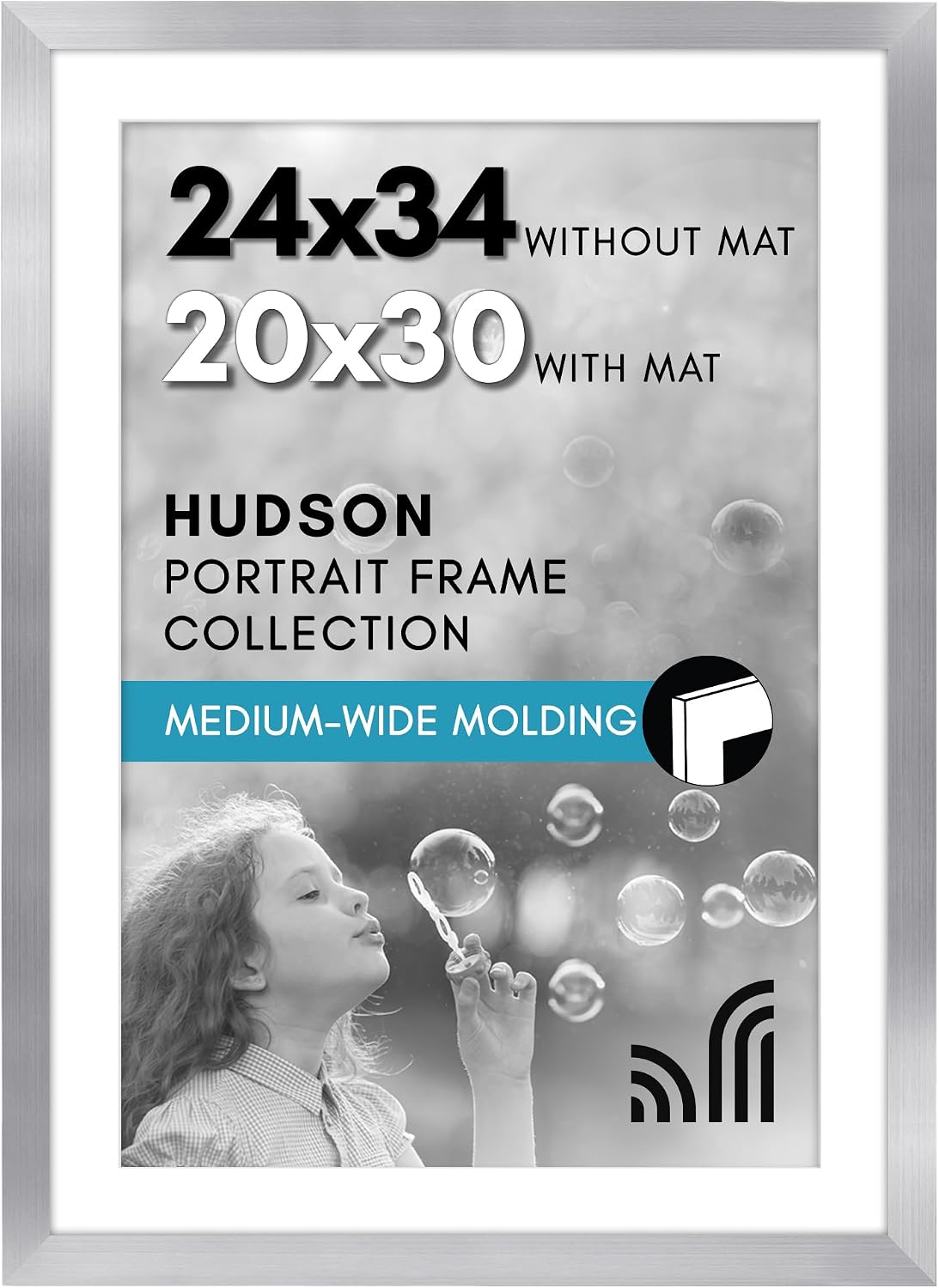 Americanflat 12x15 Picture Frame - Matted to 9x12 - Engineered Wood - White | Shatter-resistant glass, hangs vertical or horizontal, sawtooth hangers included, use with or without mat - Image 15