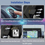 SZCFQTF infotainment system displaying loaded map regions