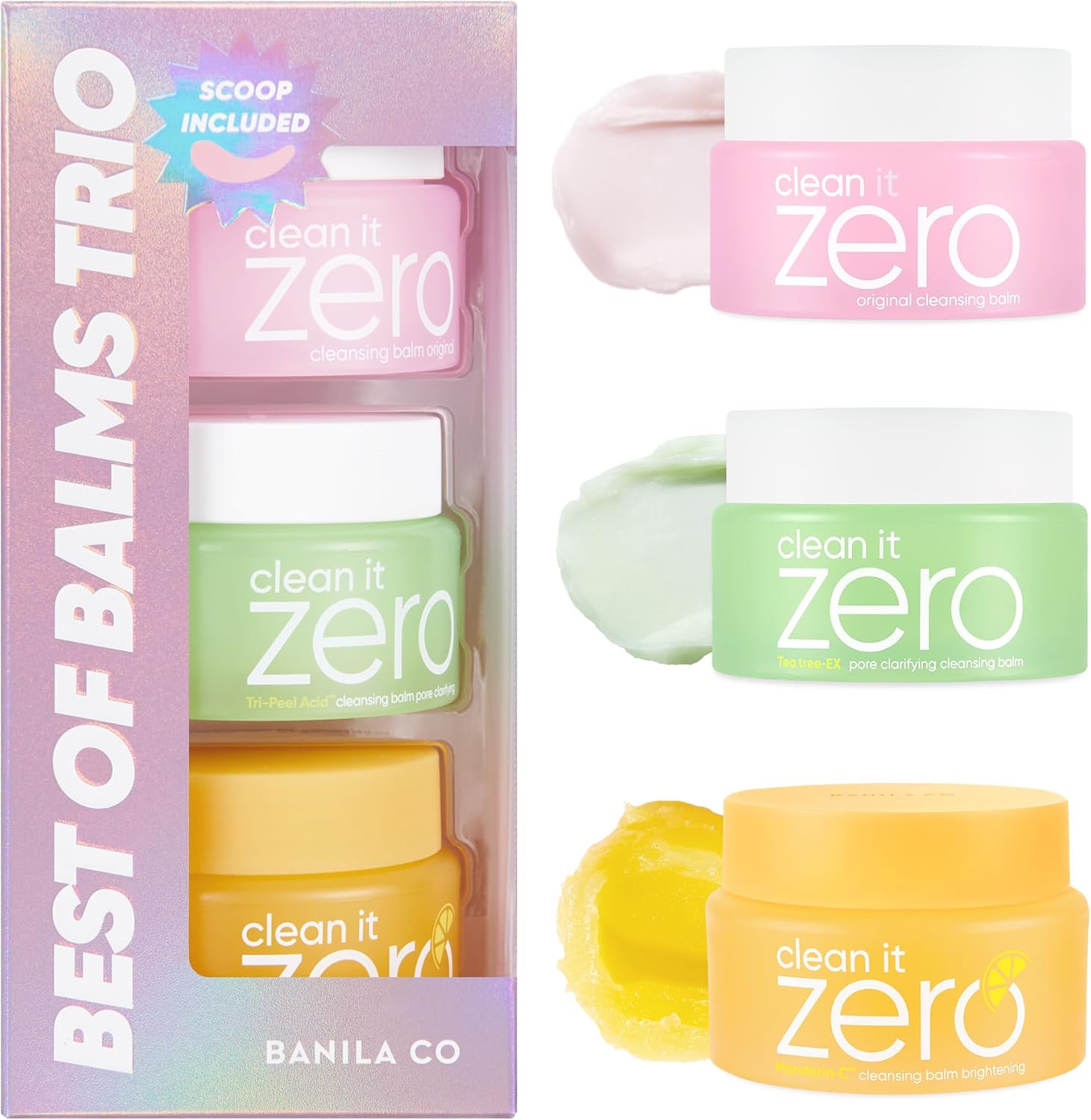 Banila Co Clean It Zero Best of Balms Trio set front view
