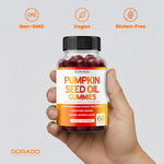 Healthy hair and bladder support benefit graphics on packaging