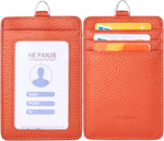 Adenpvn genuine leather ID badge holder color grain close-up
