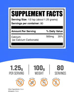 Pure food grade calcium supplement powder unflavored for mixing