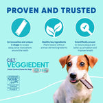 Dog tartar control chews with prebiotic formula for healthy digestion