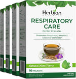 Herbion Naturals Respiratory Care Herbal Granules preparation in a mug