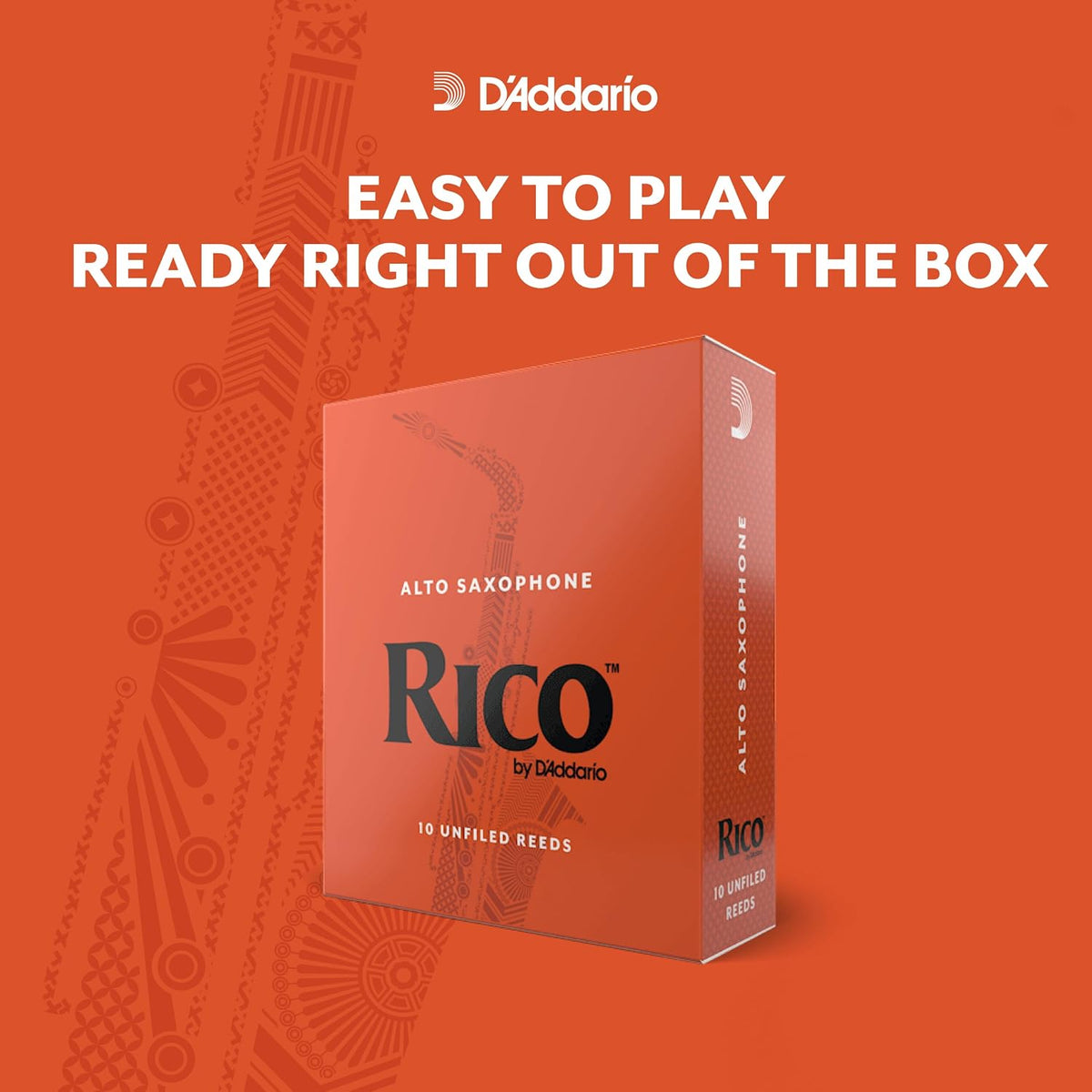 Unfiled cane texture of D'Addario soprano saxophone reeds