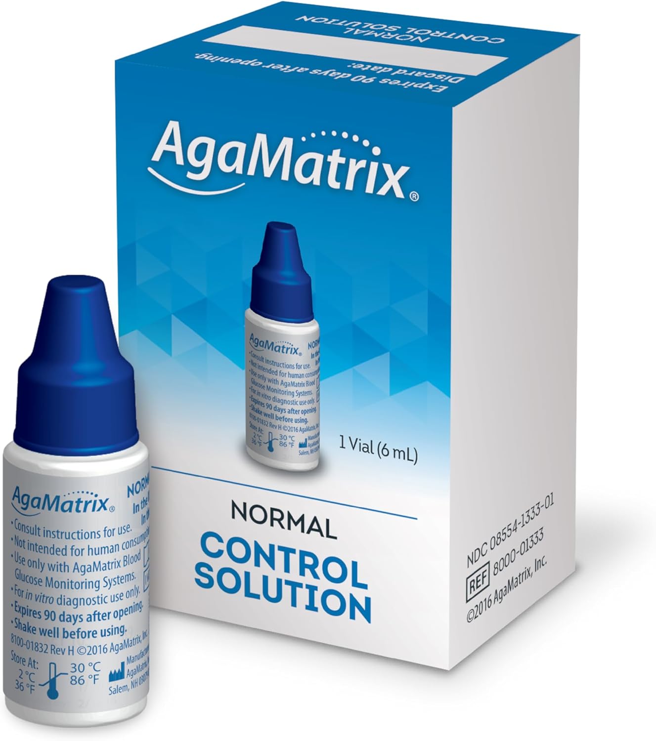 AgaMatrix Wavesense Normal Control Solution, 1 Vial (6 Ml) - Image 1
