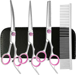 PAWCHIE stainless steel straight grooming shear for shortening dog and cat body fur.