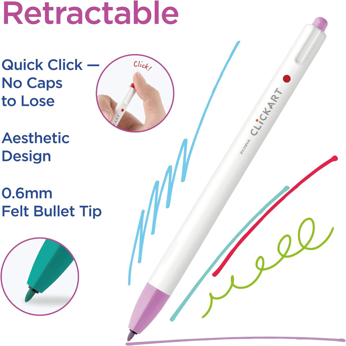 Zebra Pen Notetaking Set, MILDLINER, CLiCKART & SARASA, Assorted, 12-Pack | Includes 6 MILDLINER Highlighters, 5 CLiCKART Felt Tip Pens & 1 SARASA MarkOn Pen, Ideal for Bible Study & Note-Taking (12012 - Image 11