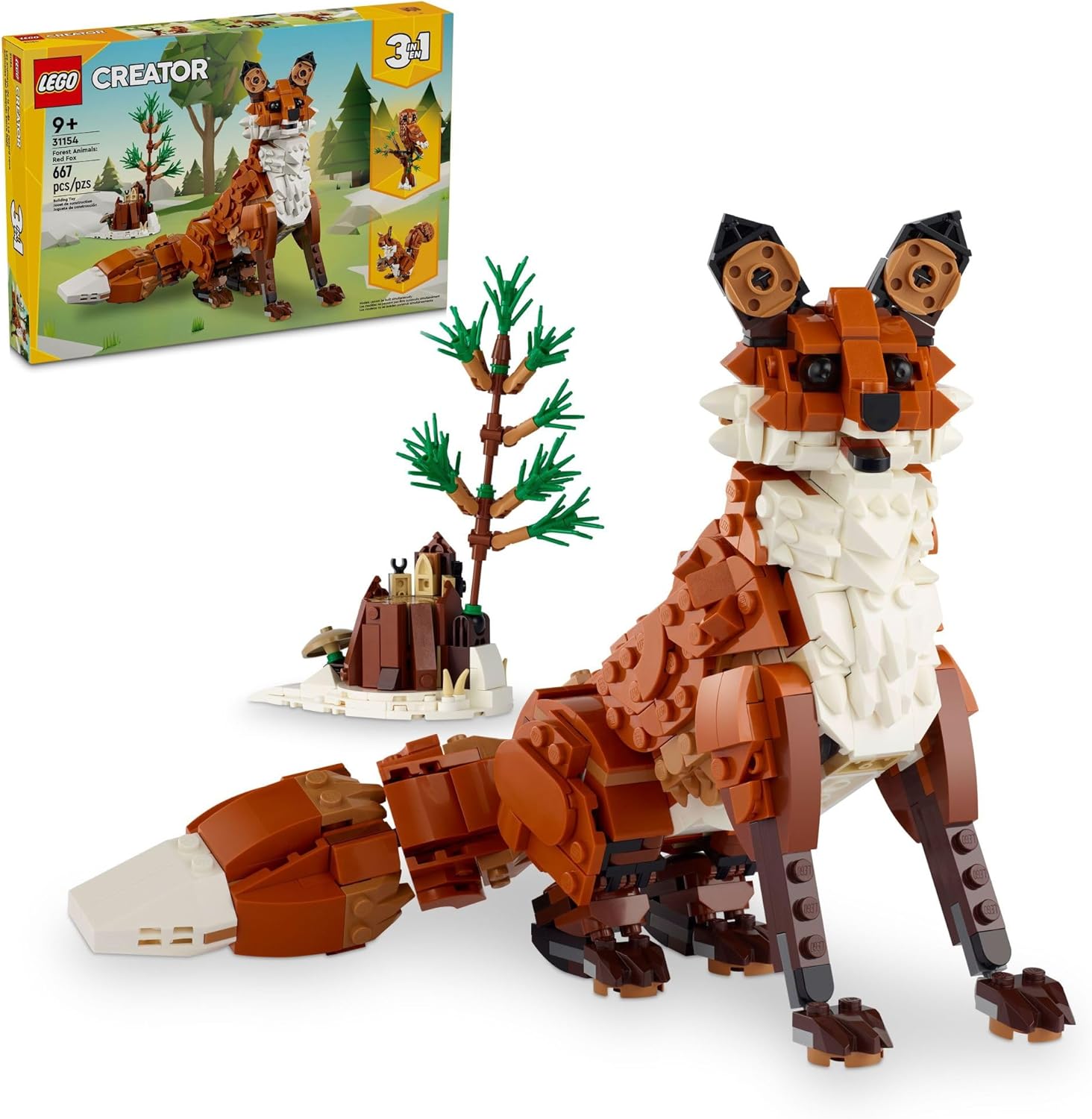 LEGO Creator 3 in 1 Forest Animals Red Fox set front view box art