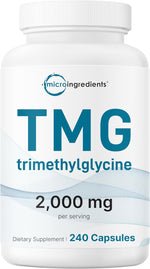 Micro Ingredients TMG 2000mg capsules front view bottle packaging