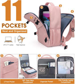 Capolo pink weekender bag with USB charging port
