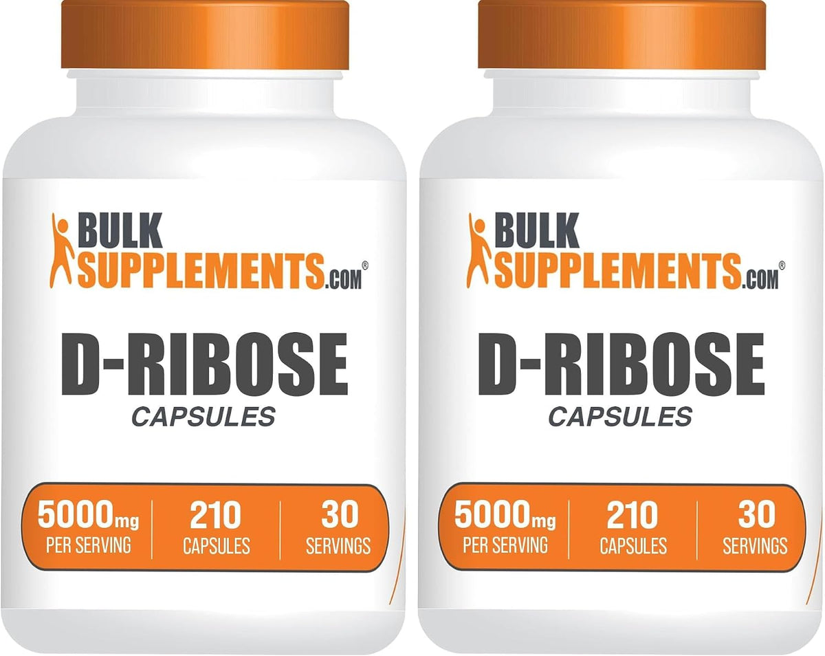 High potency D-Ribose energy support capsules bottle