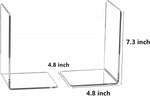 CY craft transparent L shaped book ends holding books