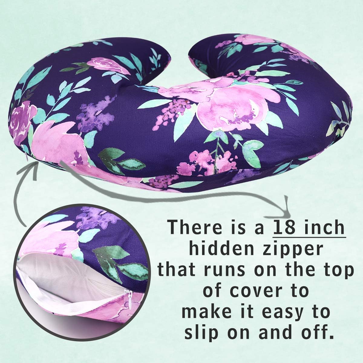 Tanofar infant nursing cover hidden zipper view