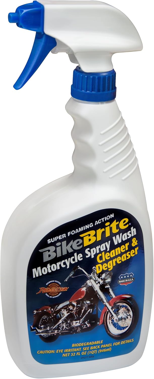 Bike Brite MC44 Motorcycle Spray Wash Cleaner front view blue foaming formula bottle